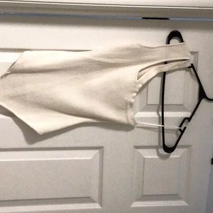 White! One shoulder bodysuit!  Never been worn!